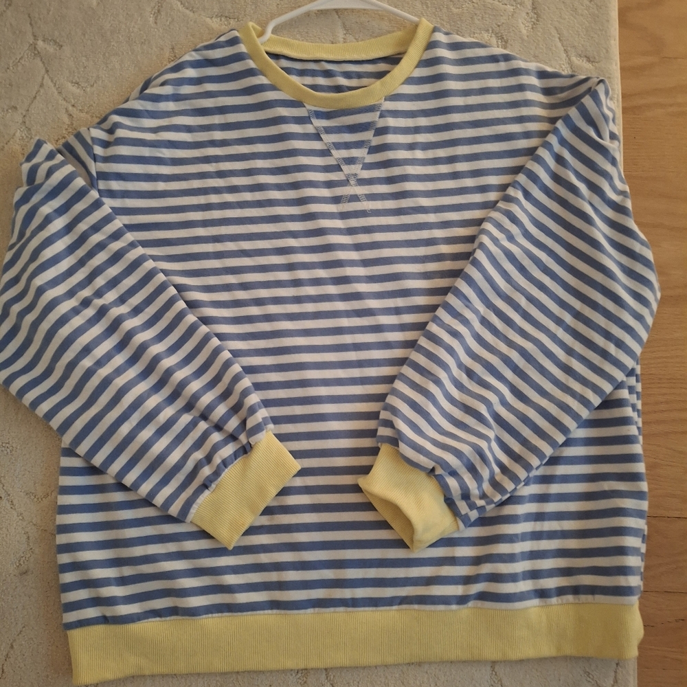 Striped Brown and Yellow Sweatshirt
